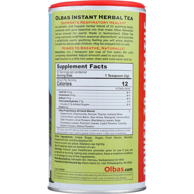 Olbas Herbal Tea Mix, 7 oz
