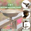 HLQMFHT 11 Inchs Diam Deck Bird Bath,Metal Bird Bath for
