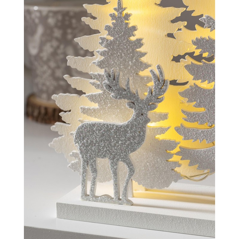 WeRChristmas Christmas Winter Scene Table Decoration, Multi-Colour, 25cm