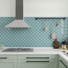 VEELIKE Light Teal Moroccan Peel and Stick Tile Backsplash 6