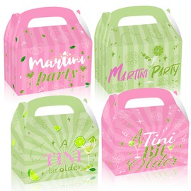 LaVenty A Tini Bit Older Party Favor Boxes Treat Bags Goodis Bags Martini Bar Party Decorations Weenies and Tinis Decor for Bachelorette Party Birthday Decorations