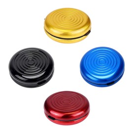 iPobie 4 Pcs Round Alloy Euro Coin Storage Box Purse Storage Box, multicoloured