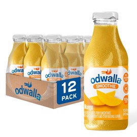 Odwalla Smoothie - Fruit Smoothie Mix Ready to Drink, Juice Blend, No Added Sugar, No preservatives - 13.9 oz Glass Bottles - Mango
