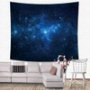 Starry Sky Galaxy Wall Tapestry Moon Falling Stars Clouds and