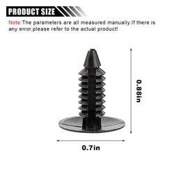 200PCS Car Plastic Trim Boot Rivets Push Clip Fastener, Car Fenders & Bumpers Shield Fastener Clips 6.4mm Hole Retainer Auto Body Clips, Car Rivets Retainers Screw Push Pins Bumper Clips