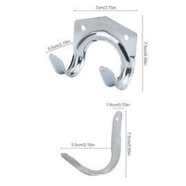 20 Pack Heavy Duty Multi-Tool Hooks Hangers, Garage Utility Storage Hooks for Home and Garage Organization - Wall Mount Anti-Slip Double Hooks for Warehouse, Garage, Sheds, Garden Tools