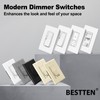 BESTTEN 2 Pack Dimmer Light Switch, Universal Lighting Control, Single