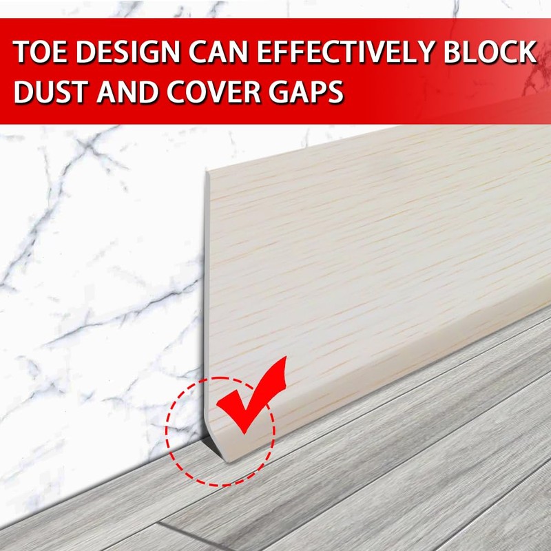 Vinyl Wall Base Baseboard Molding Trim 4" Flexible Self Adhesive