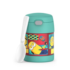 THERMOS FUNTAINER 10 Ounce Stainless Steel Vacuum Insulated Kids Food Jar with Spoon, Despicable Me 4 Movie