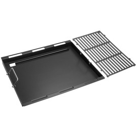 Upgrade Griddle Inserts and Grate for Weber Genesis II 400 Series Gas Grills, Flat Top Griddle with Handles for Weber Genesis II E-410 S-410 E-435 S-435 E-440 S-440 LX E/S-440, Replace for Weber 6789