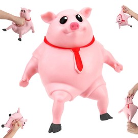 Pig Stress Toy, Stress Balls, Cute Pink Pig, Pig Squeeze Toy, Soft Squeeze Stress Relief Toy, Ensoric Fidget Toy for Boys and Girls