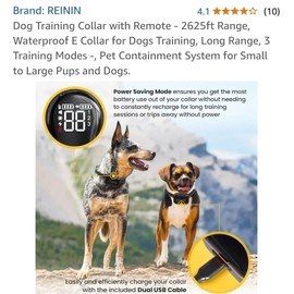 REININ Dog Training Collar with Remote 2625ft Range, Waterproof E Collar Dogs Reinin