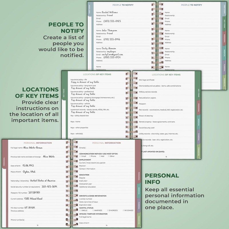 Clever Fox When I Die Planner With Pockets for Documents
