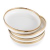 KeyChefLAB 8.25-Inch Porcelain Ceramic Deep Dish Plates for Kitchen, White