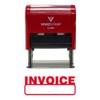Basic Invoice Self Inking Rubber Stamp (Red Ink) - Medium