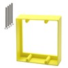 XGGYA 3/4” Double Gang Receptacle Outlet Box Extender,Yellow Electrical Outlet