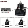 PQY Adjustable EFI Fuel Pressure Regulator Kit 3-70PSI with AN8
