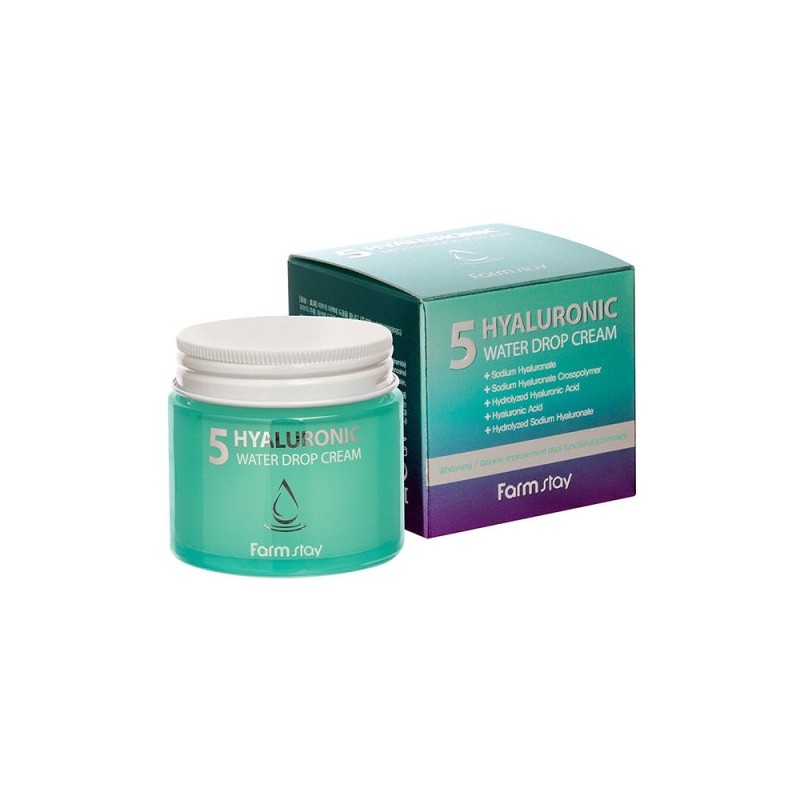 Farmstay Hyaluronic 5 Water Drop Cream 80ml / 팜스테이 히아루로닉5