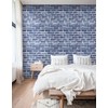 Timeet Blue Brick Wallpaper Peel and Stick Wallpaper 17.7" x
