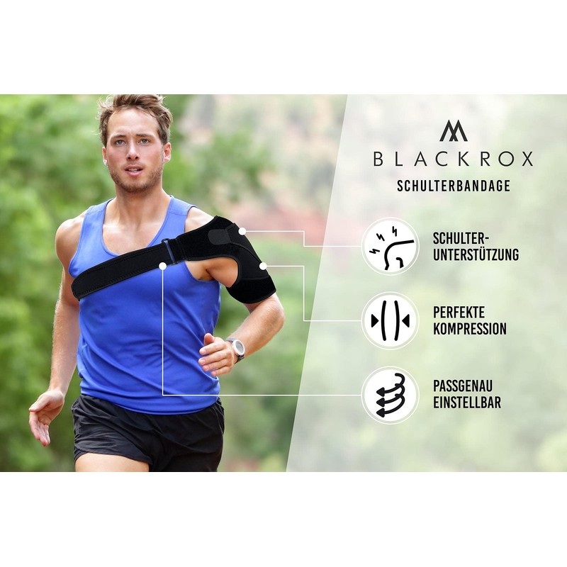 BLACKROX OMONROX Sport Shoulder Brace for Men and Women, Double-Sided