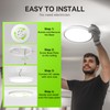 28W 3200lm LED Flush Mount Ceiling Light, Super Slim 12