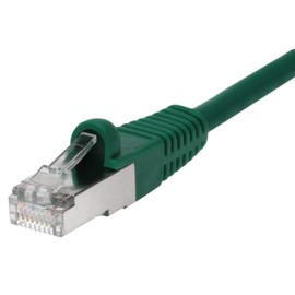 SF Cable Cat5e Shielded (STP) Ethernet Network Cable, 26AWG 4pair Stranded Copper Wire, RJ45 Plug, 350MHz, 3ft, Green
