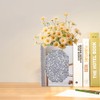Pibeyer Mirrored Book Vase, Crush Diamond Flower vases for Bookshelf,