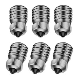 Tz Bimetallic Hardened Steel Bambu Nozzle for Bambu Lab 3D Printer,Xirbbo 6pcs Bambu a1 Nozzles Hotend Replacement,Bamboo a1 0.4 0.6 0.8mm Nozzle,Bambu P1p Hardened Nozzle,for Bambu Lab X1 P1p P1s