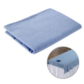Sábana de 8 colores - Salón de belleza Masaje SPA Funda de sofá Funda de cama de algodón suave con orificio de respiración facial(azul marino)