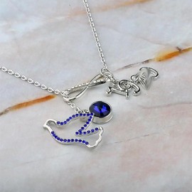 CHOORO Dove Necklace Greek Sorority Paraphernalia Gift Jewelry Sorority Necklace Finer Women Gift (Z Dove blue N)