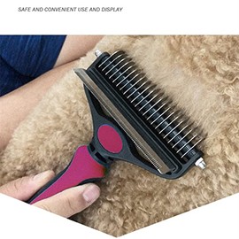 Cepillo para Perros y Gatos, 2 en 1, Peine, Herramienta de Aseo para Pelo Muerto, Nudos y Enredos para Mascota Pequeña, Medianas y Grandes