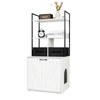 Dwanton Litter Box Enclosure with 2 Storage Shelves and 2