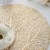 Evevda Gold Round Placemats for Dinner Table Set of 6