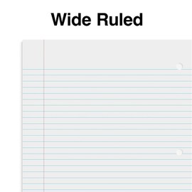 Staples Premium 1-Subject Notebook, 8-inch x 10.5-inch, Wide Ruled, 100 Sheets, White, 3/Pack (ST25543DVS)