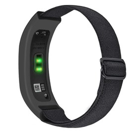 C2D JOY Elastic Nylon Bands Compatible with Garmin Vivosmart 4 tracker Replacement Bands with Case-Dark Black
