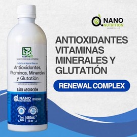 Glutatión con Vitaminas y Minerales | Suplemento de Alta Absorción 480ml | 32 Dosis | Nano Nutrition by KEMED