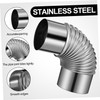 TEHAUX Stainless Steel Elbow Chimney Flue for Wood Stoves Lightweight