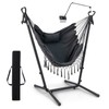 Giantex Hanging Swing with Stand - Hammock Chair with Phone