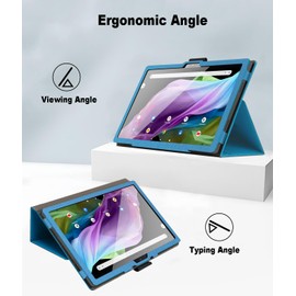 Keihok Case for Acer Iconia Tab P10 10.4 inch Tablet Cover with Hand Strap and Pencil Holder, Folding Stand Flip Case for Acer Iconia Tab P10. (Sky Blue)