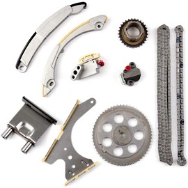 AZHZ Timing Chain Kit Engine Time Chain Part Set W/Tensioner Guide Rails Gear Crank Sprocket Fit for Buick Rainier 4.2L 2004-2007 for Chevy Colorado 2.8L 2004-2006, Replace 9-0195SC 12595030