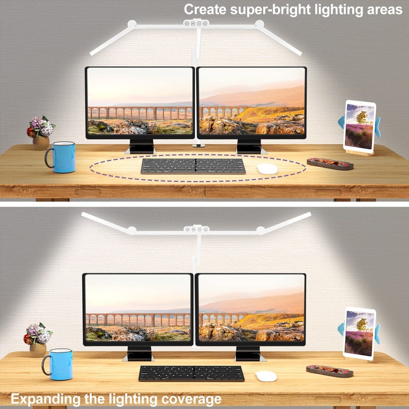 Micomlan Led Desk Lamp for Home Office, White Architect Desk
