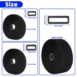 adjustable cable straps,with buckles,reusable cable ties,free cut length,hook and loop straps,hook and loop securing strap for cable tidy,wire management, cord organiser (5 * 2.5cm/1pcs)