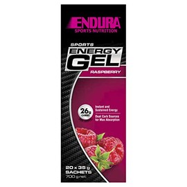 Endura Sports Energy Gel Raspberry 20 x 35g Sachets