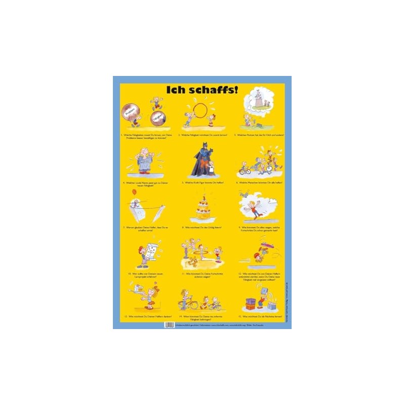 "Ich schaff's"-15-Schritte-Poster (Systemische Pädagogik)