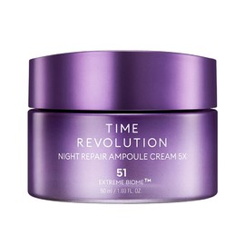 MISSHA MISSHA Time Revolution Night Repair Ampoule Cream (5th Gen) 1.69 Fl Oz - Triple Fermented Deep-Sleep Night Cream - Overnight Repair for Enhanced Radiance, Korean Skincare