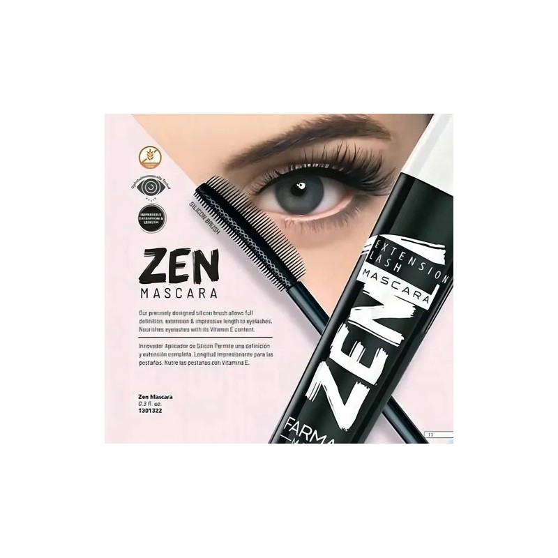 Mascara De Pestañas Zen Extension Lash Farmasi Color Negro