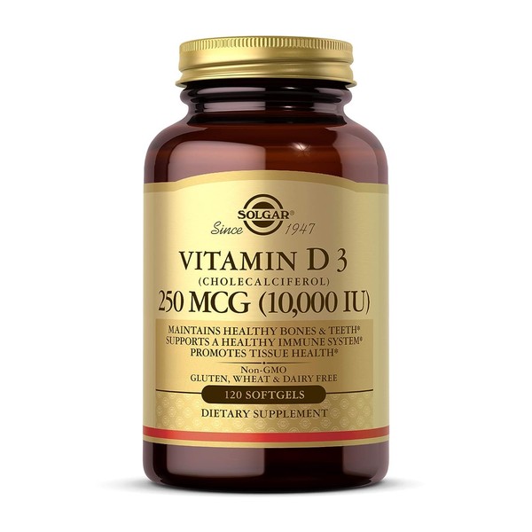 SOLGAR Solgar Vitamin D3 (Cholecalciferol) 250 MCG (10,000 IU), 120