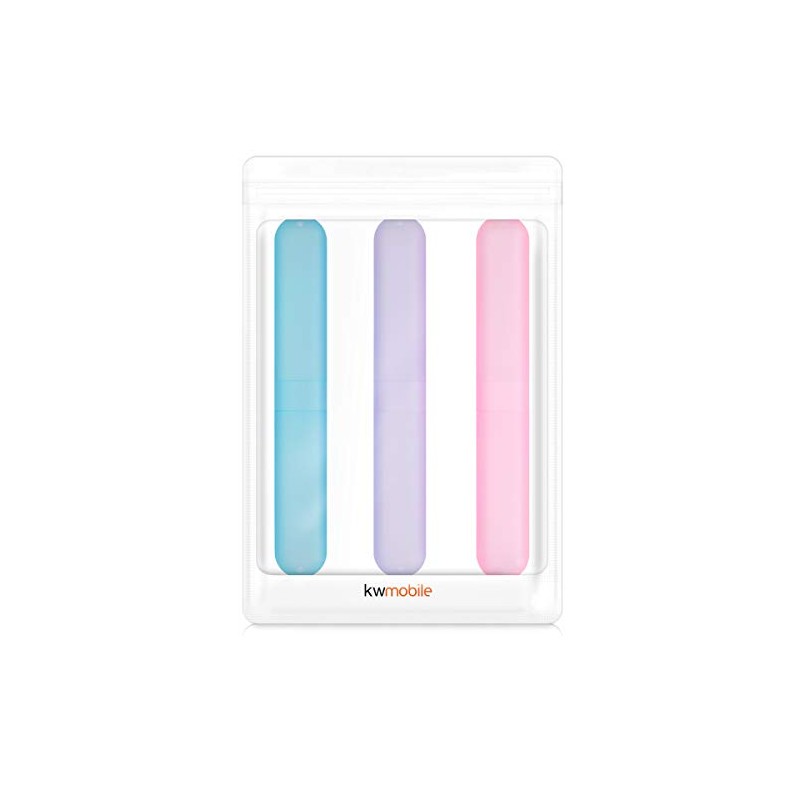 kwmobile Set de 3 fundas para cepillo de dientes -