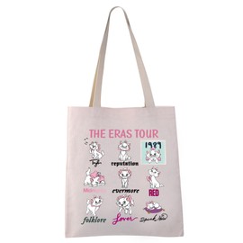 Marie Aristocats Tote Bag Cats Kitten Friends Gift E T Marie Theme Canvas Shoulder Tote Bag (E T Marie tote CA)