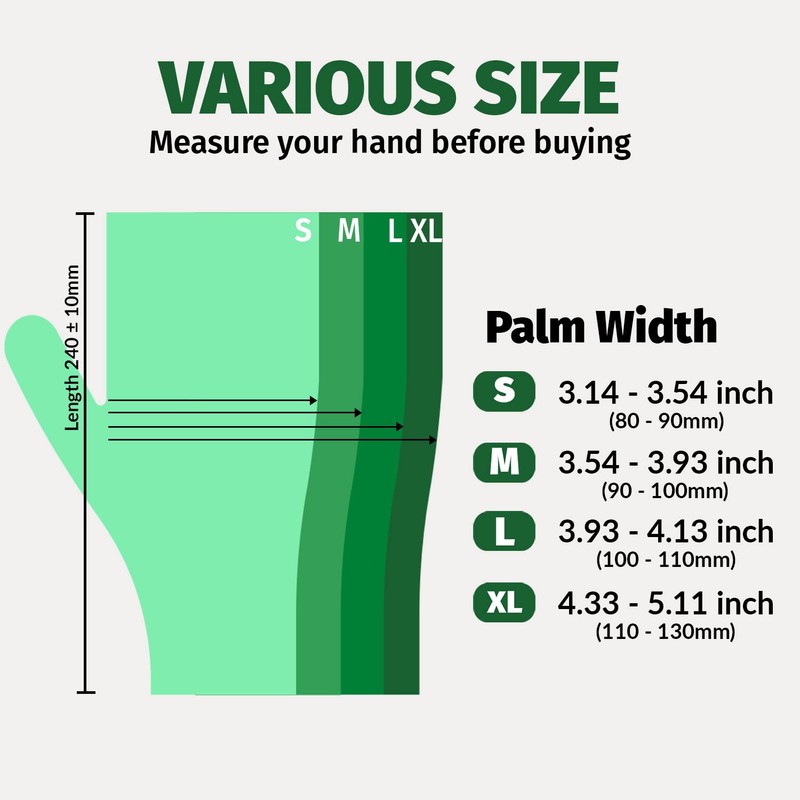 GORILLA SUPPLY Disposable Heavy Duty Vinyl Gloves Latex Free Powder